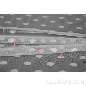 Нейлоновая спандекс сетка из белых точек